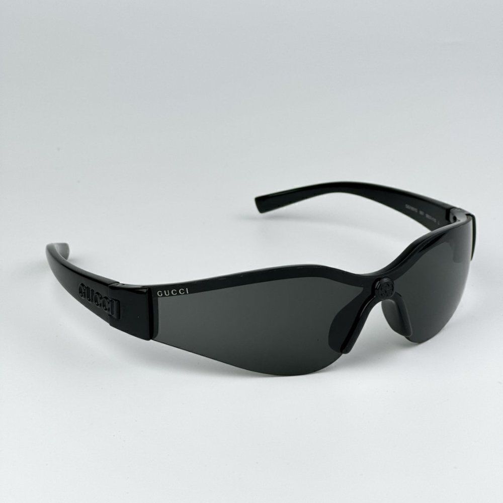 NEW Gucci GG1651S 001 Black Grey Unisex Mask Sunglasses GG 1651S - Picture 5 of 10